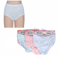 3/6/12 X Ladies Corner Flower Tunnel Elastic Full Size Briefs Assorted Colours 