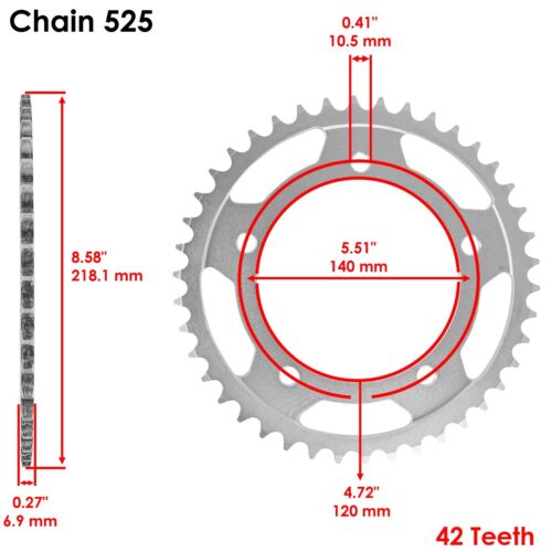 Golden O-Ring Drive Chain & Sprockets Kit for Suzuki GSX-R750 GSXR750 2000-2005 - Picture 4 of 8