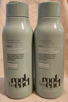  Root to End 2-In-1 Shampoo Conditioner Strand Reviving Complex 13 oz - LOT OF 2