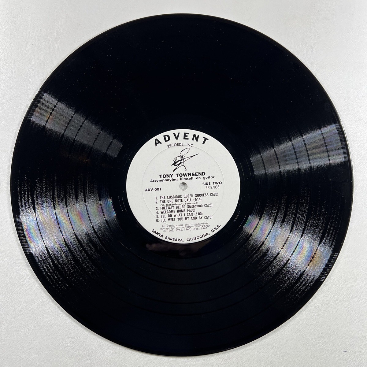Tony Townsend “Self-Titled” LP/Advent ADV-001 (EX) 1967 Original 