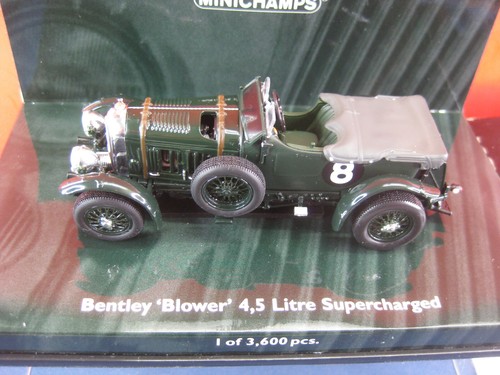 Minichamps PMA 436139530 SOPLADOR BENTLEY 4,5 SUPERCHARGET LM 1930 nuevo y embalaje original - Imagen 2 de 4