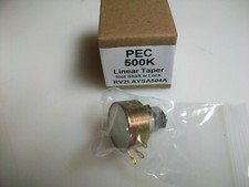 PEC 500K OHM POTENTIOMETER  -  LINEAR  TAPER -   SLOT SHAFT w LOCK  RV2LAYSA504A