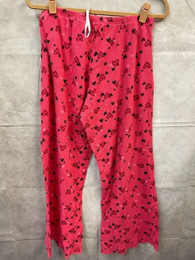 HUE Women's Lounge Pants Pink Cotton Blend Size L - Image 2 of 4