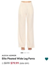 Alexia Admor Ellie Pleated  Wide Leg Pants Iv...