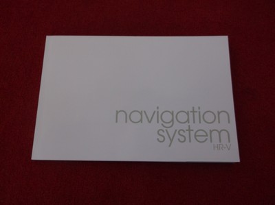 Genuine Honda HRV HR-V Navigation System Handbook Manual 2016 SATNAV