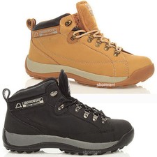 Mens Womens Groundwork Leather Safety Steel Toe Cap Lace Ankle Work Boots Shoes