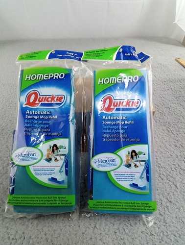 2x Quickie Home-Pro Mop & Scrub Roller Mop Refill Microban Faded - 第 1/11 張圖片