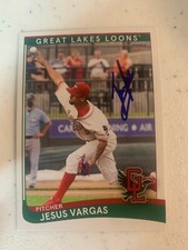 Jesus Vargas Signed Card 2021 Great Lake Loons Got Signed In Person