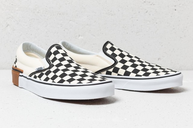 vans gum block checkerboard slip on