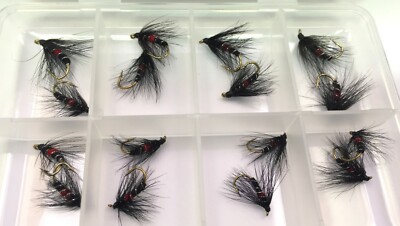 Bibio Scatola Pesca 16 Mosche Loch Style - Qualità Trota, Misure 10-12, Pack #315, Ganci Resistenti - 3