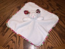 Vera Bradley Lilli Bell White Bunny Rabbit Security Blanket/Lovey