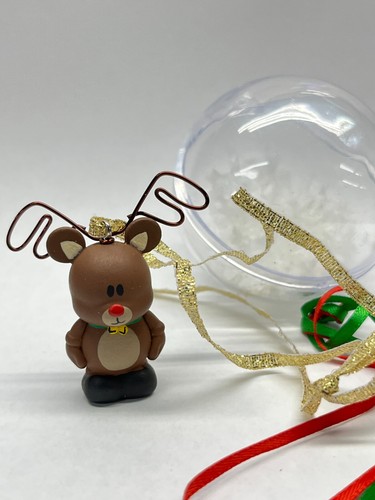 Vinylmation Jr Custom Evilos 1,5" Decorazione Renna di Natale OOAK Alta Qualità