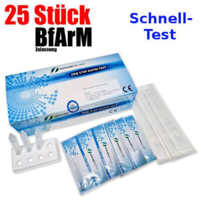 25 Safecare Corona Schnelltest Selbsttest Nasenabstrich BfArM-Zulassung Covid-19