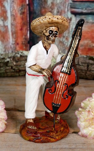 Day of the Dead Skeleton Peasant Mariachi Base Clay Handmade Mexican Folk Art - Picture 13 of 15