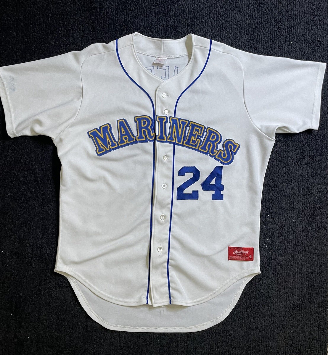 KEN GRIFFEY JR AUTHENTIC Rawlings SEATTLE MARINERS White Rookie