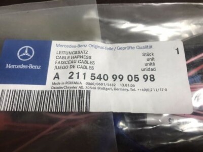 Mercedes Benz Genuine Cable Harness New Original A211540990598 