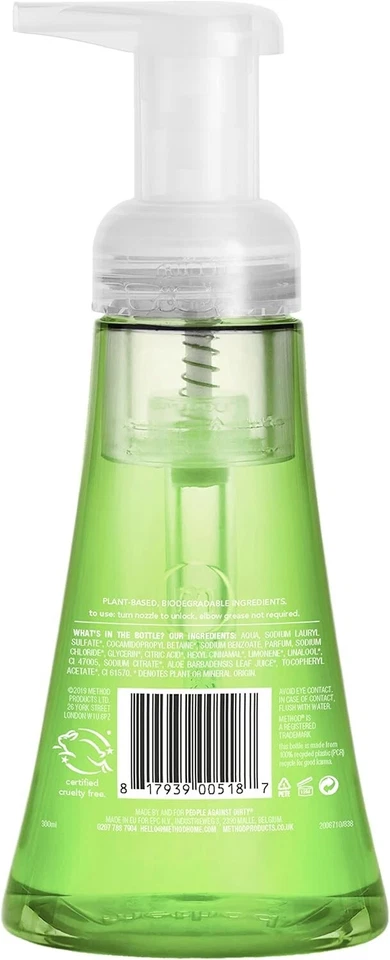 Method Foaming Hand Wash, Green Tea & Aloe, 300 ml - Image 2 of 4