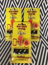 Northland Fishing Tackle Glo Shot Spoon 1/4oz Super-Glo Lady Bug (Lot of 3)