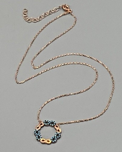 Cadena con sintetizador. Turquesa Infinity plata 925 - Imagen 8 de 9