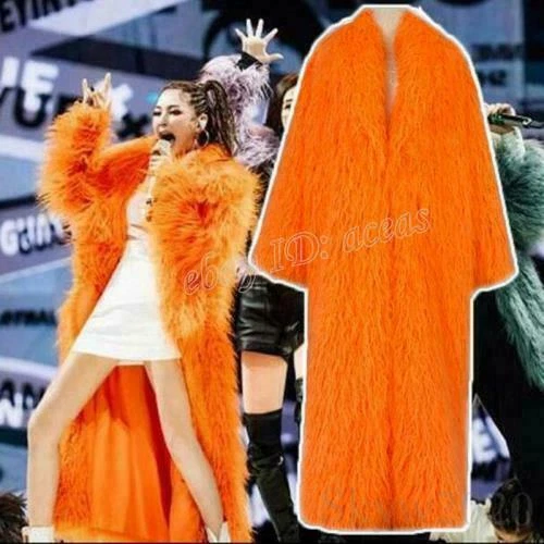 Womens Faux Mongolian Lamb Sheep Fur Coat Long Hair Overcoat Outwear Warm Jacket - Image 2 of 4