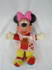 Vintage Disney Minnie Mouse Nurse Plush Toy 16" Plastic Head Mattel Rare 1980s