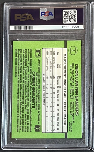 Lot of (3) Deion Sanders PSA 9 1989 Donruss Rookies Topps Traded Mirror Gold NEW - Picture 6 of 8