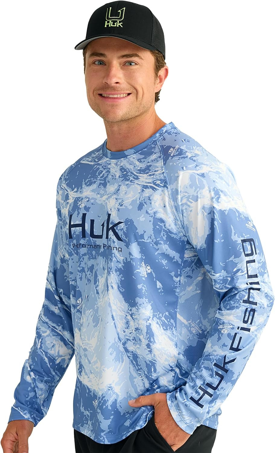 Худи HUK Mens Pursuit с длинным рукавом и вентиляцией рыбацкая рубашка с капюшоном 5390₽