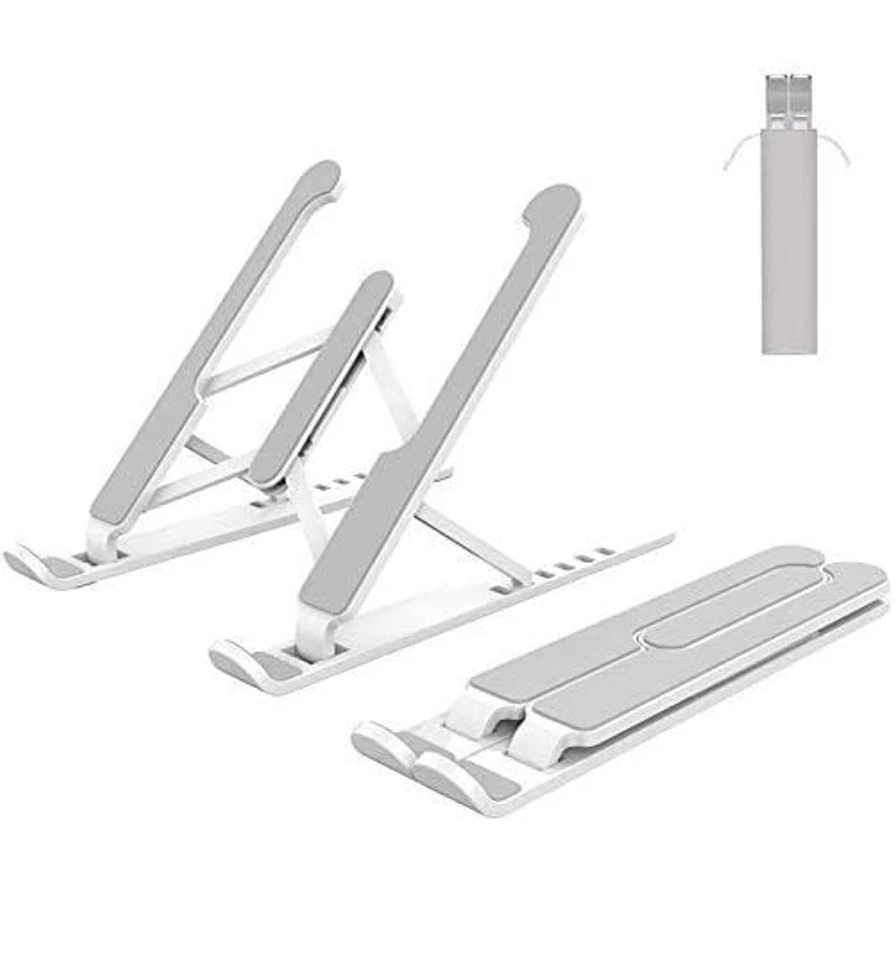 Adjustable Laptop Stand Portable Mesh 10-13in Desktop iPad Fold Office Holder - Image 2 of 4