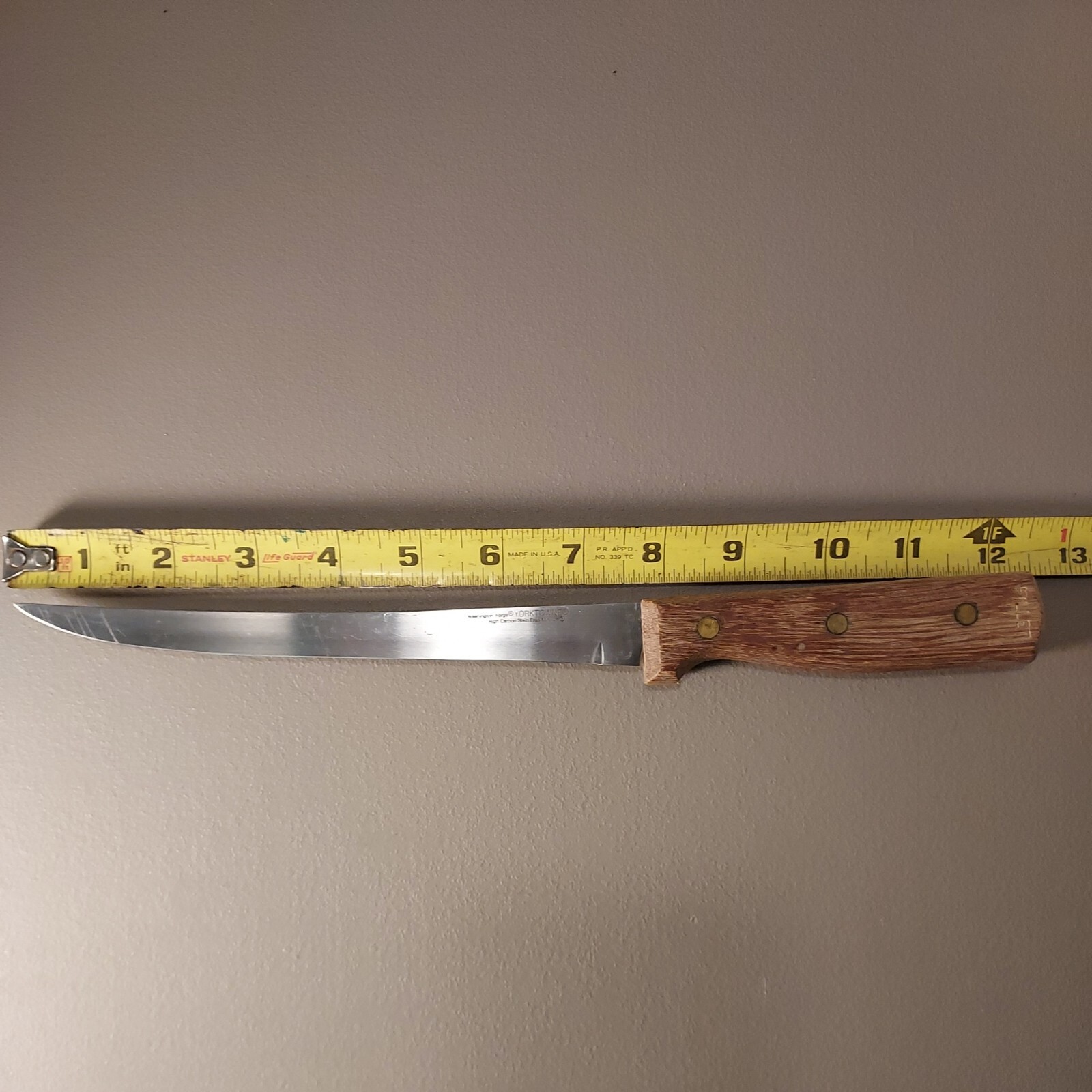 Vintage Washington Yorktowne 12 Inch Fillet Knife 7.5" Blade