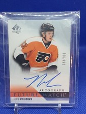 2015-16 UD SP Authentic Rookie Future Watch Nick Cousin /999 Philadelphia Flyers