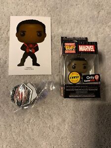 Gamer Funko Pocket POP Marvel Miles Morales Chase Keychain Decal /& Pin