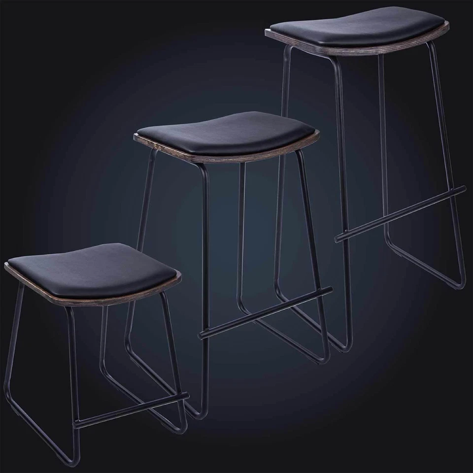 #LAZE Barstuhl Industrie Design Metall Holz Barhocker Bistrohocker Stuhl Hocker - Bild 2 von 4