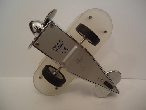 Rare Airplane Biplane TROIKA Design Chrome Plane Souvenir - Picture 10 of 12