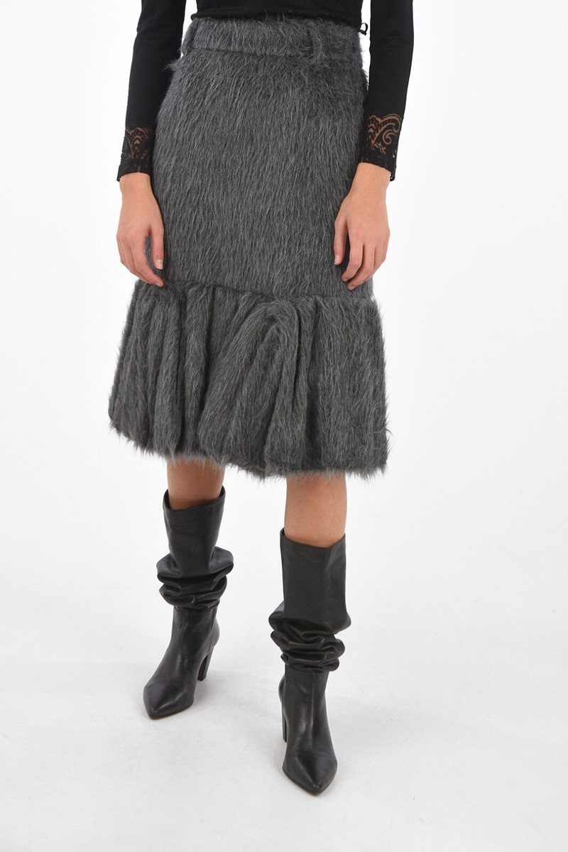 スカート PRADA Wool Zip Skirt 40 Prada wool zipper skirt