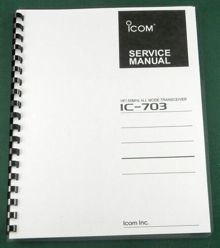 Icom IC-703 Service Manual: w/11"X17" Schematics & Full Color - Afbeelding 1 van 1