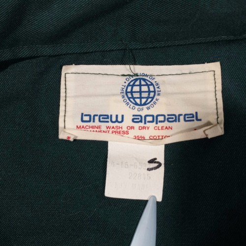 Sz 40 BUICK CITY Vintage 80s Shop Factory Work Snap Jacket Green Shirt - Picture 7 of 9