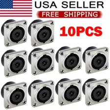 10pcs For Speakon For Neutrik NL8MPR Loudspeaker/Amplifier Pole Panel Connectors