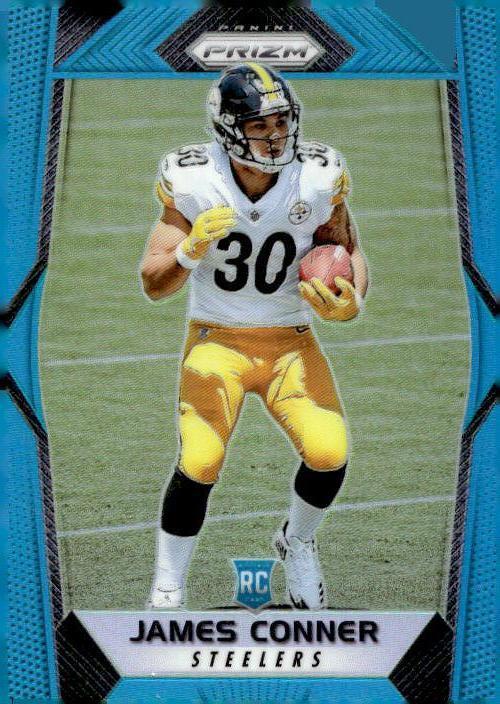 2017 Panini Prizm Football #225 James Conner Light Blue Rookie Card #/199 RC