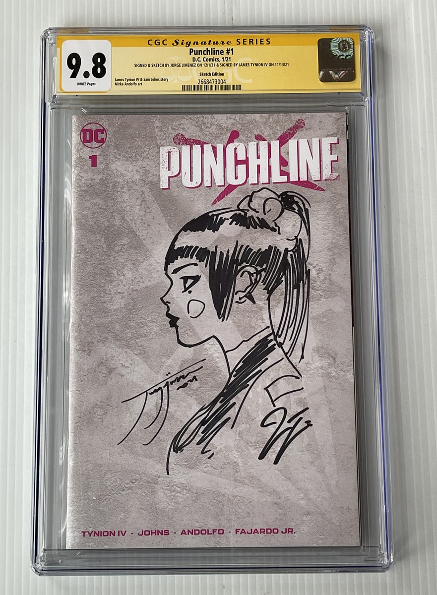 JAMES TYNION IV Jorge Jimenez Signed Sketch Punchline #1 DC COMIC