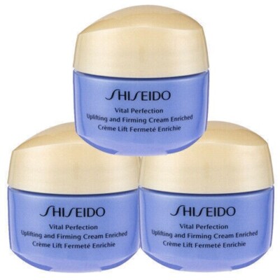 30%OFF! SHISEIDO Vital Perfection Uplifting Firming Cream Enriched  15mLx3  P/F!