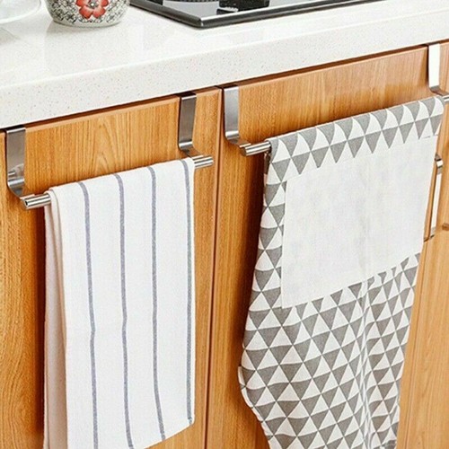 9.1" Cabinet Hanger Kitchen Door Towel Holder Drawer Hook Storage Bathroom Scarf - Picture 5 of 12