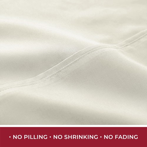Mellanni 100 % Baumwolle 400 Fadenzahl Bettwäsche Set, tiefe Taschen. 4 Stück - Bild 13 von 64