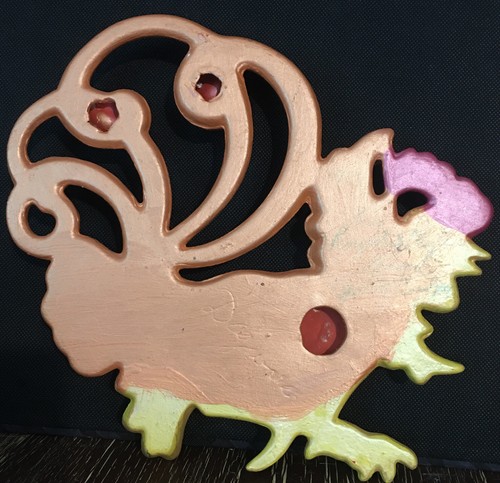 Vintage 1964 Ceramic Rooster Wall Hanging 10" ~ Farm / Mid Century - Picture 6 of 7