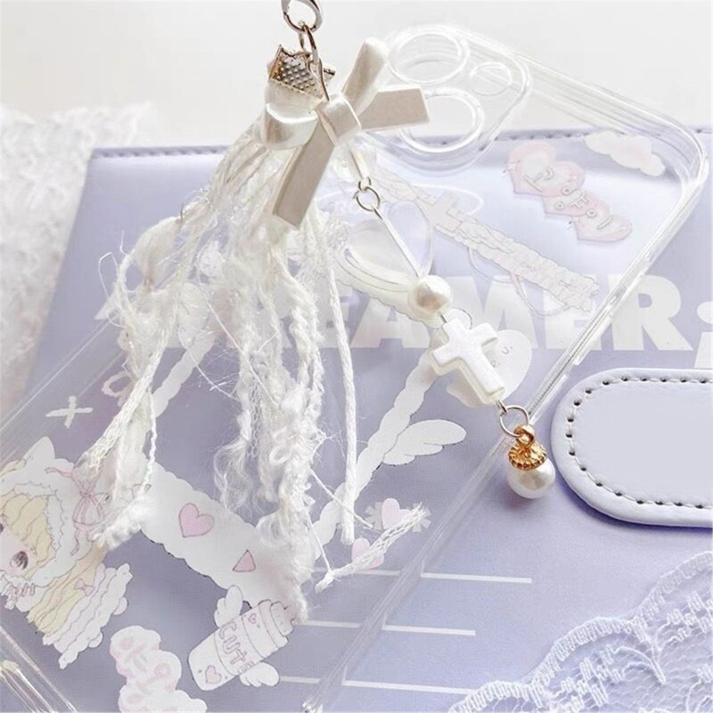 Personalized Keychain with Handmade Bowknot Heart Charm Beaded