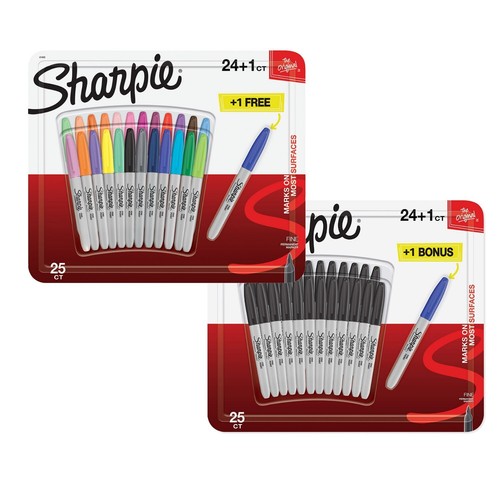 Sharpie Permanent Fine Point Markers - Black, 10-Count Bulk Pack, Brand New