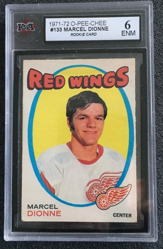 1971 O-Pee-Chee #133 Marcel Dionne Rookie Card - graded 6 ENM (Red Wings)