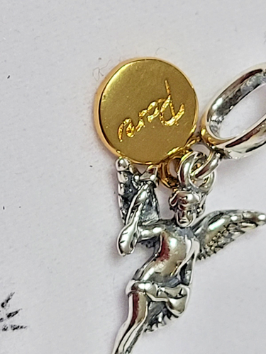 charm Pandora CUPIDON argent 925 et doré or fin 585 poinçon ALE - 第 4/6 張圖片