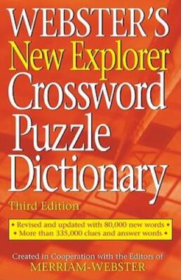 Webster's New Explorer Crossword Puzzle Dictionary - Hardcover - VERY GOOD