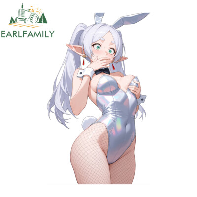 EARLFAMILY 5.1'' Succubus Bunny Anime Girl Frieren Waifu Car Decals Vinyl Sticker