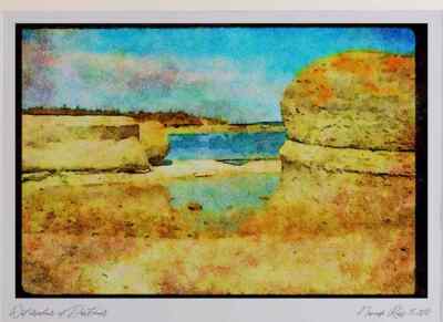 262040 Rock Formation Iles Mignan A4 Watercolour print
